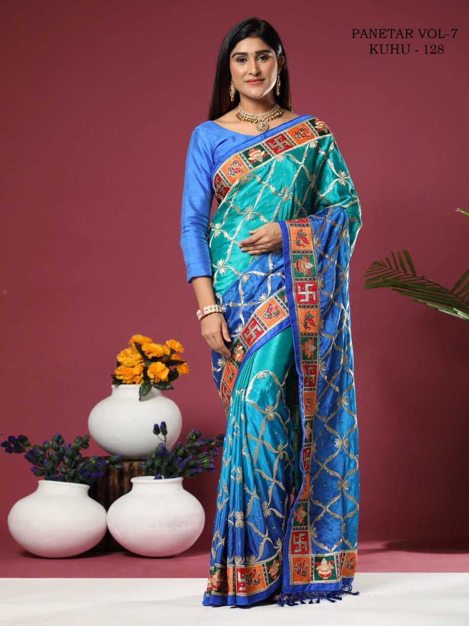 Panetar Bandhani Saree Vol-7 KUHU (123 to 128) Anant Tex Exports Private Limited