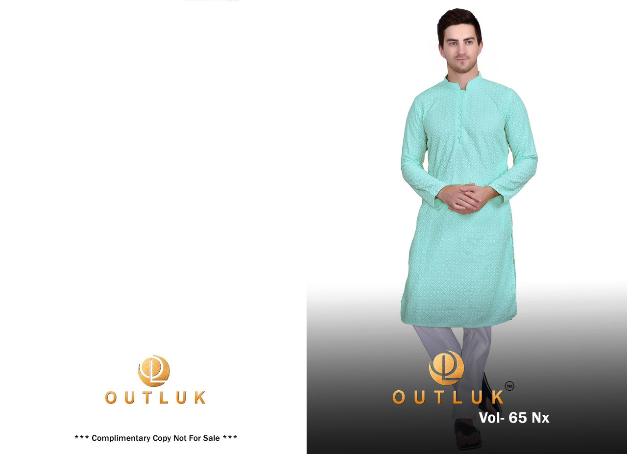 OUTLOOK VOL 65 PURE GEORGETTE MANS KURTA PAJAMA 65001 Anant Tex Exports Private Limited