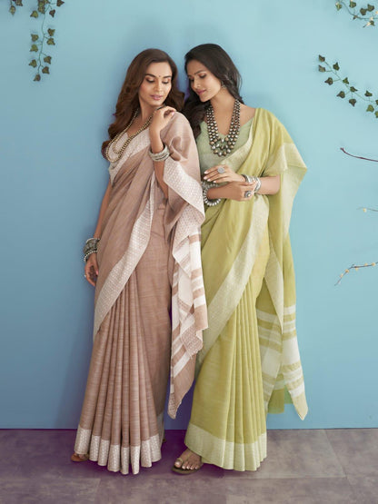 RajPath Aarzoo Soft Linen silk Saree Anant Tex Exports Private Limited