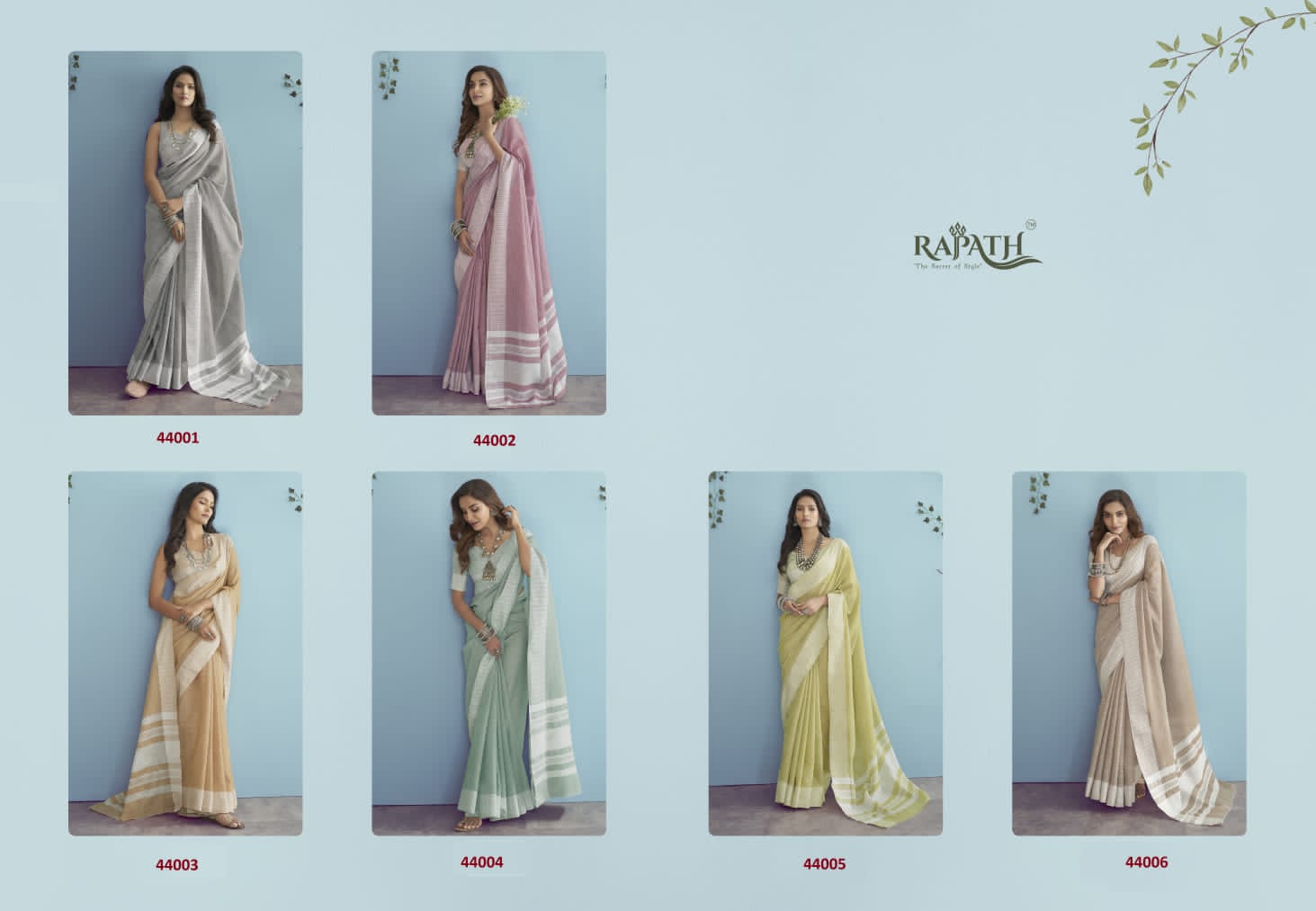 RajPath Aarzoo Soft Linen silk Saree Anant Tex Exports Private Limited