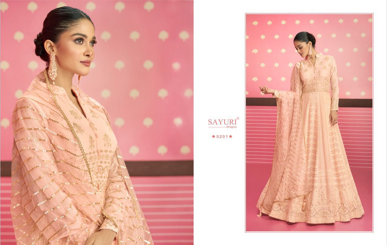 SAYURI SAFEENA 5201 SERIES ANARKALI SUITE Anant Tex Exports Private Limited