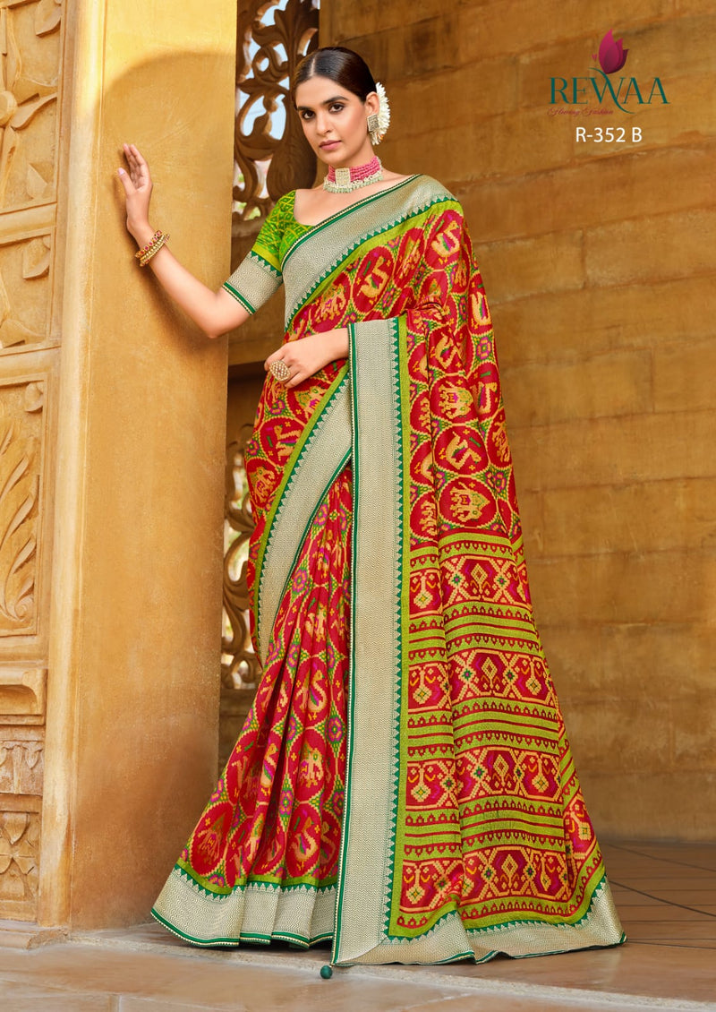 Rewa Samantha Soft Patola Brasso Saree Anant Tex Exports Private Limited