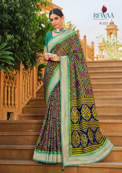 Rewa Samantha Soft Patola Brasso Saree Anant Tex Exports Private Limited