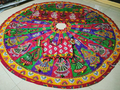 Navratri Special Gamthi Print With Kutchi Work Lehenga AF
