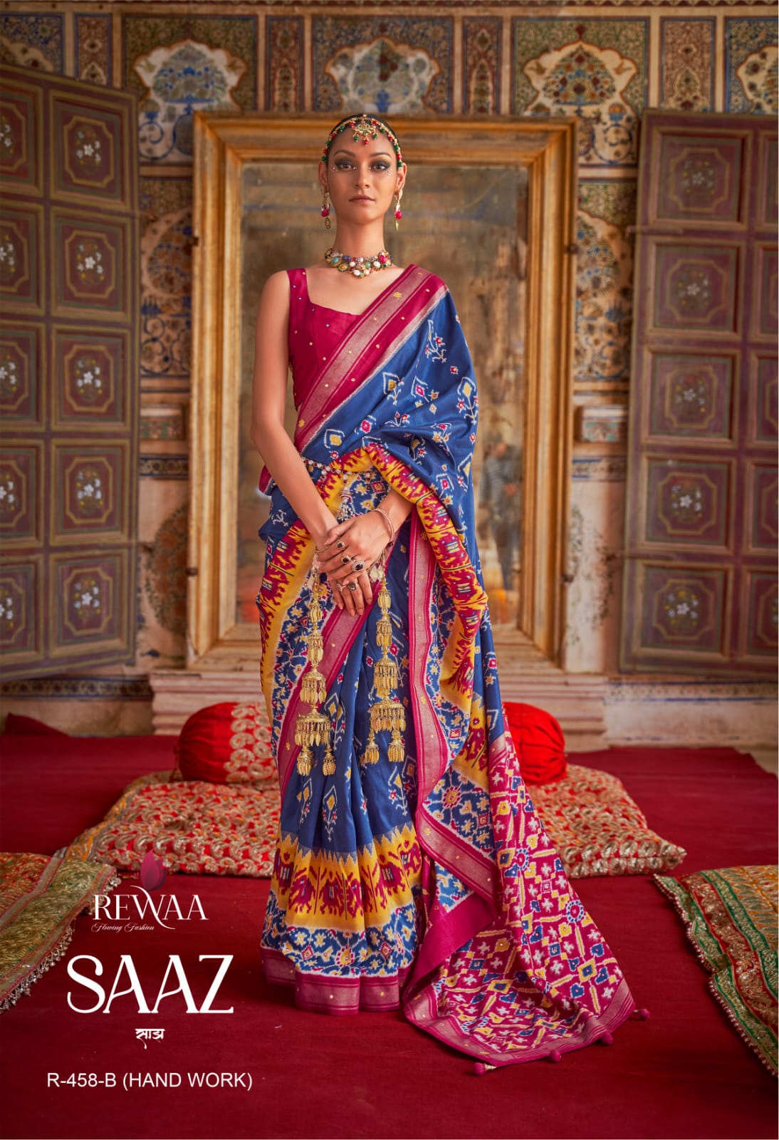 Party Wear Rewaa Dola Silk Saree Anant Tex Exports Private Limited