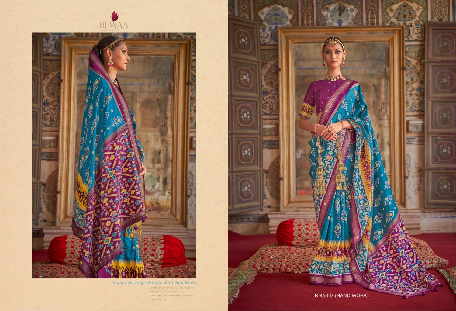Party Wear Rewaa Dola Silk Saree Anant Tex Exports Private Limited