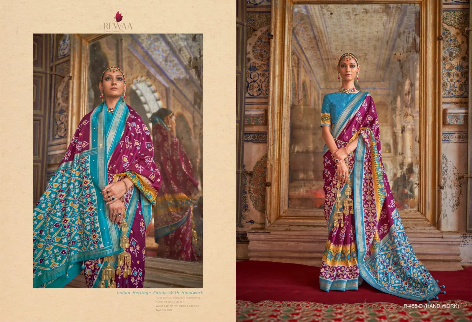 Party Wear Rewaa Dola Silk Saree Anant Tex Exports Private Limited