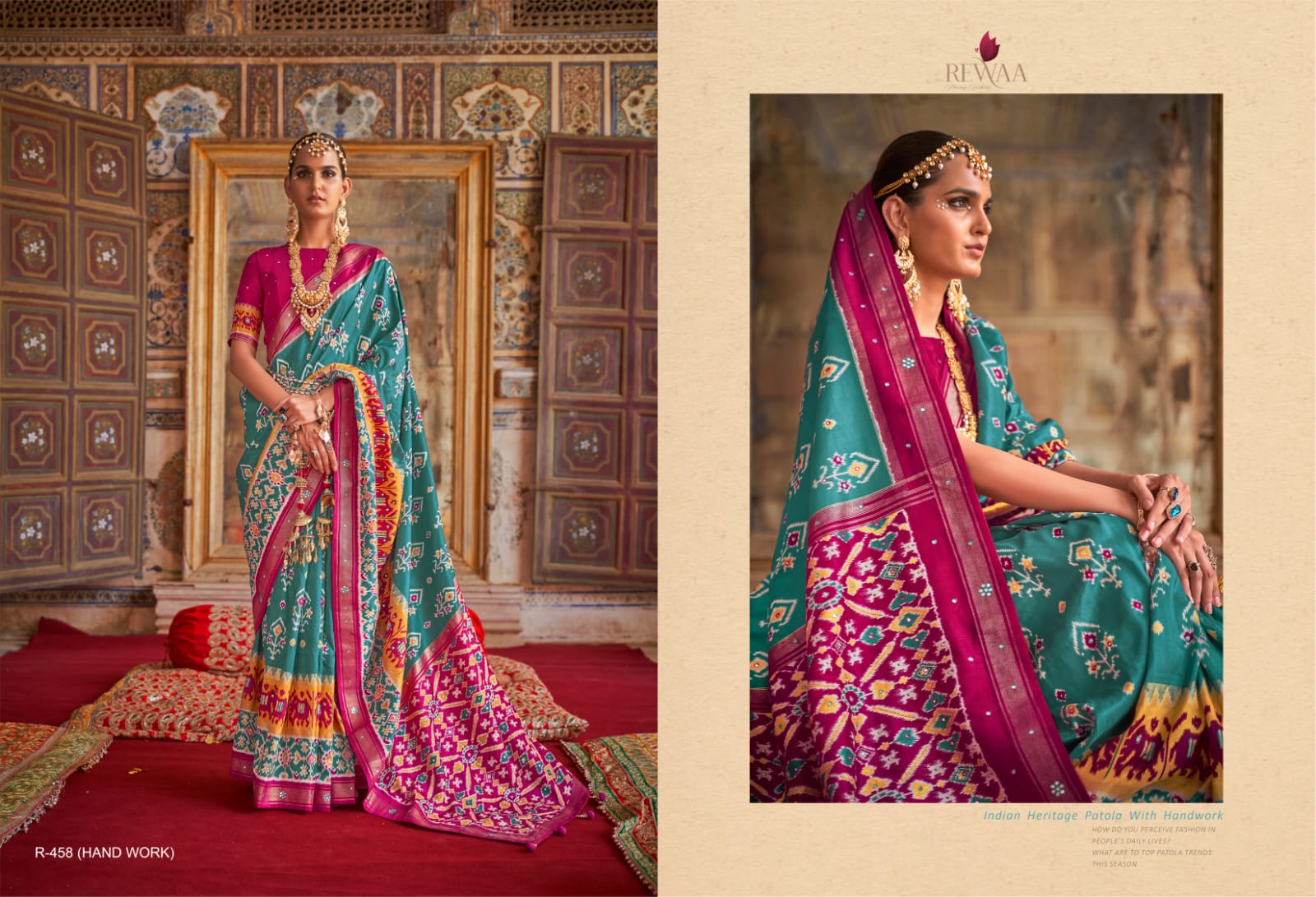 Party Wear Rewaa Dola Silk Saree Anant Tex Exports Private Limited