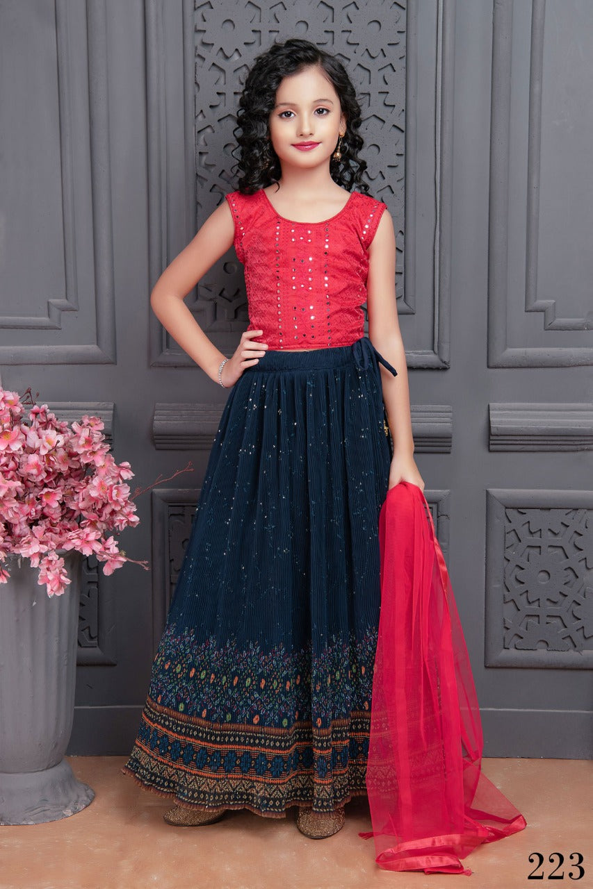 Party Wear Kids Lehenga Aaradhna vol 29 - Kidswear Anant Tex Exports Private Limited