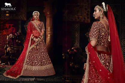 WEDDING LEHENGA SHRADHDHA BRIDAL HERITAGE VOL-4 FULL STICH BIG SIZE 36 TO 58 Anant Tex Exports Private Limited