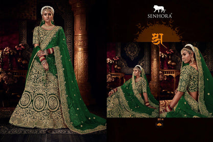 WEDDING LEHENGA SHRADHDHA BRIDAL HERITAGE VOL-4 FULL STICH BIG SIZE 36 TO 58 Anant Tex Exports Private Limited