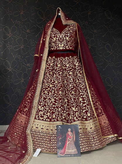WEDDING LEHENGA SHRADHDHA BRIDAL HERITAGE VOL-4 FULL STICH BIG SIZE 36 TO 58 Anant Tex Exports Private Limited