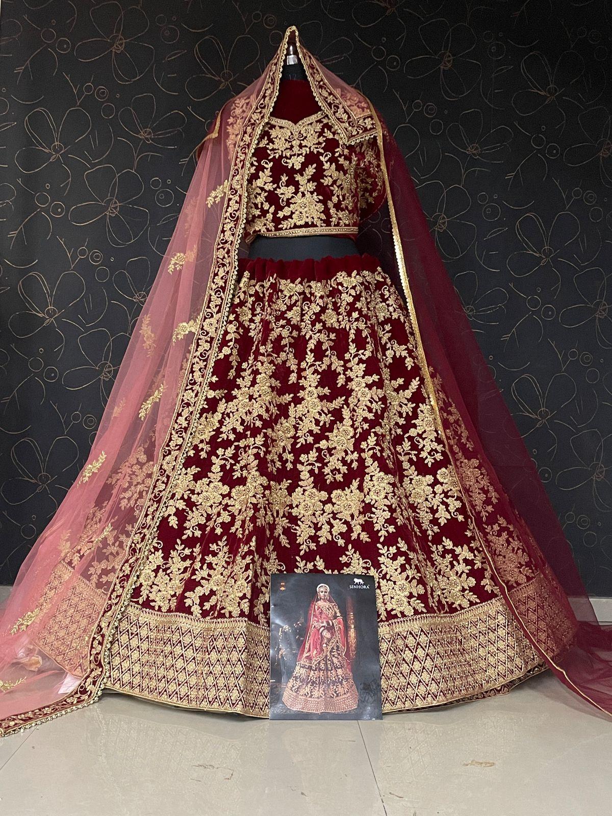 WEDDING LEHENGA SHRADHDHA BRIDAL HERITAGE VOL-4 FULL STICH BIG SIZE 36 TO 58 Anant Tex Exports Private Limited