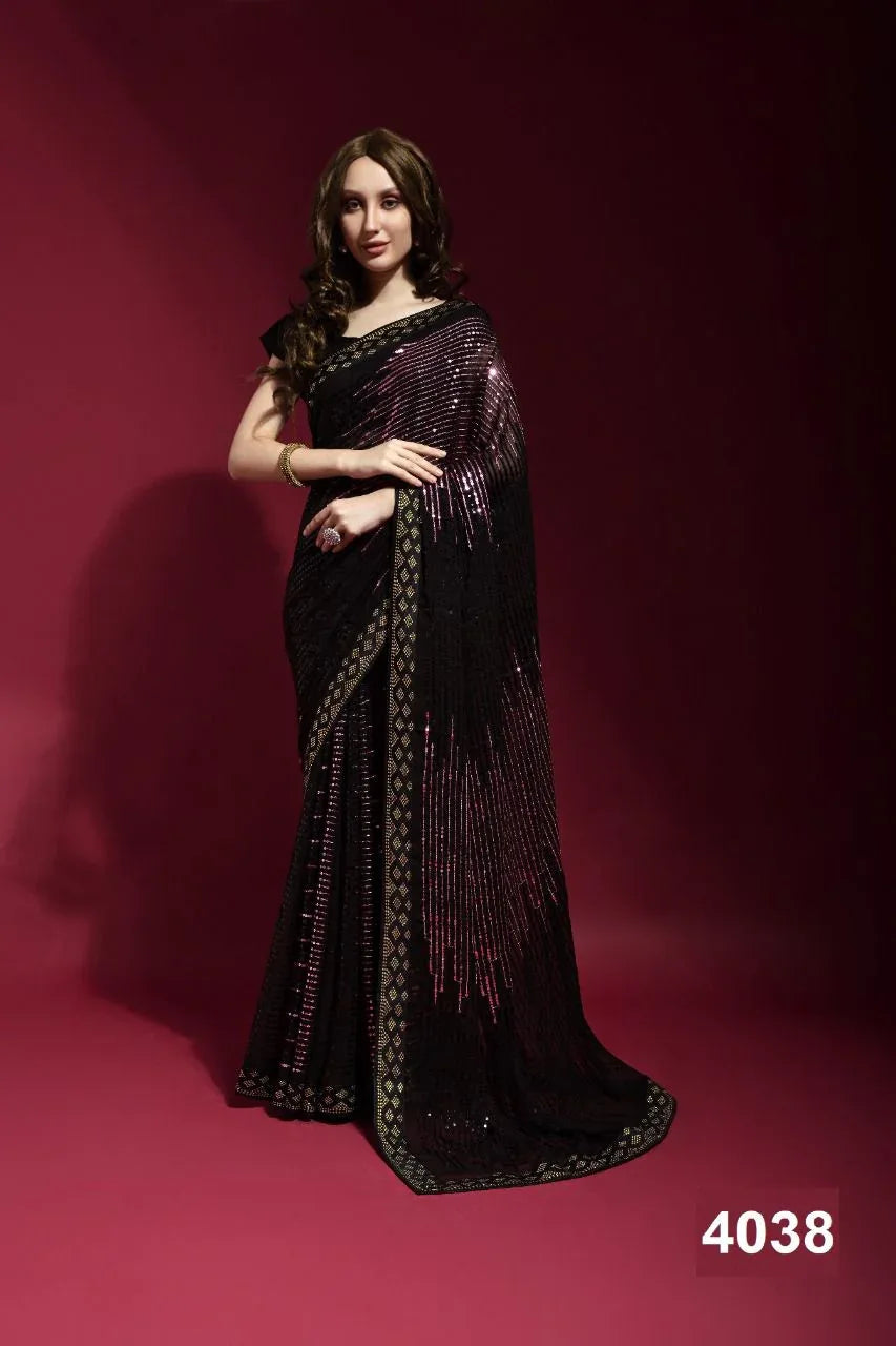 BOLLYWOOD STYLE SQUVENCE NAZNEEN ROSIE  4037 SAREE Anant Tex Exports Private Limited