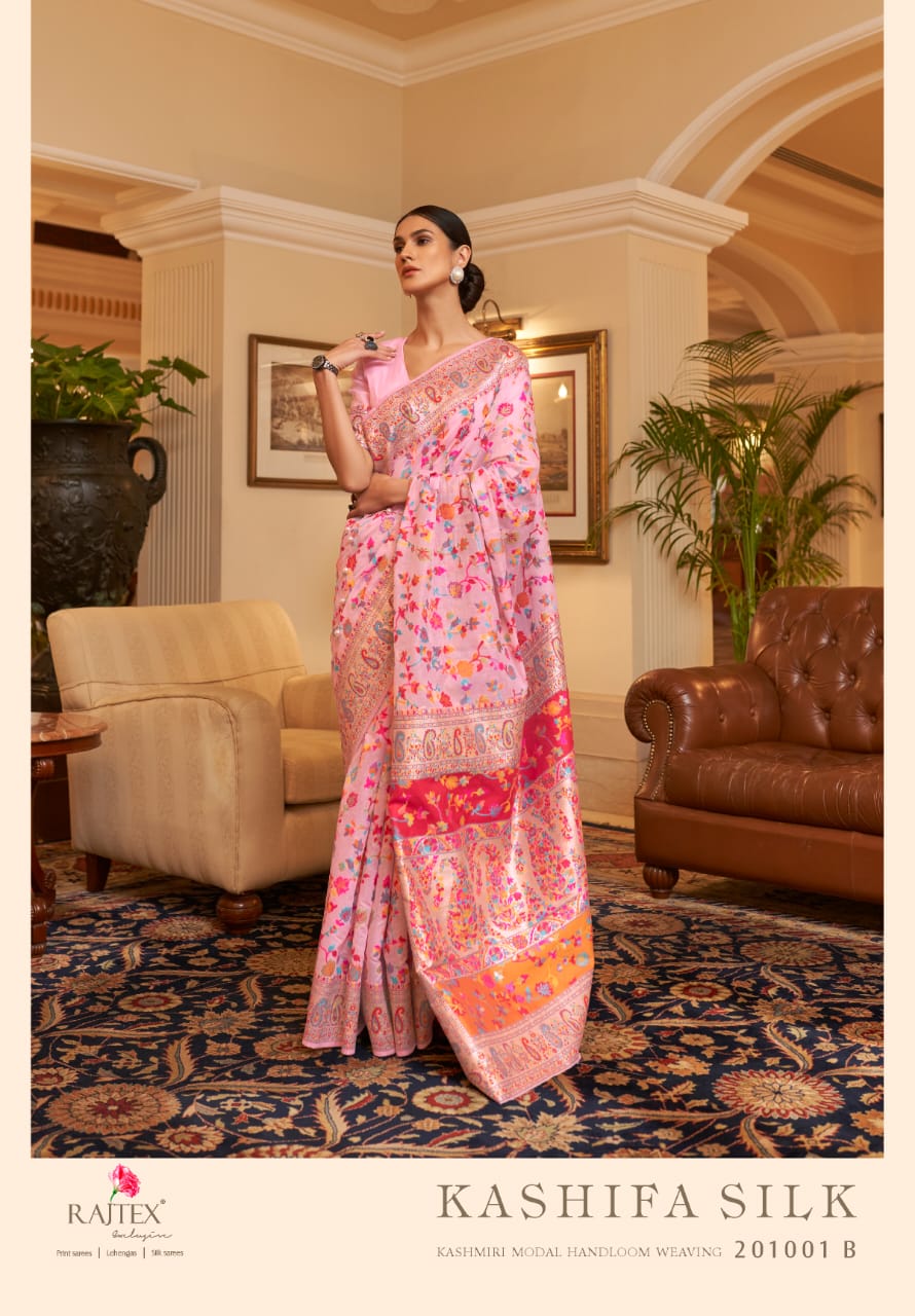 RajTex Kashifa Pure Kashmiri Modal Weaving Saree Anant Tex Exports Private Limited