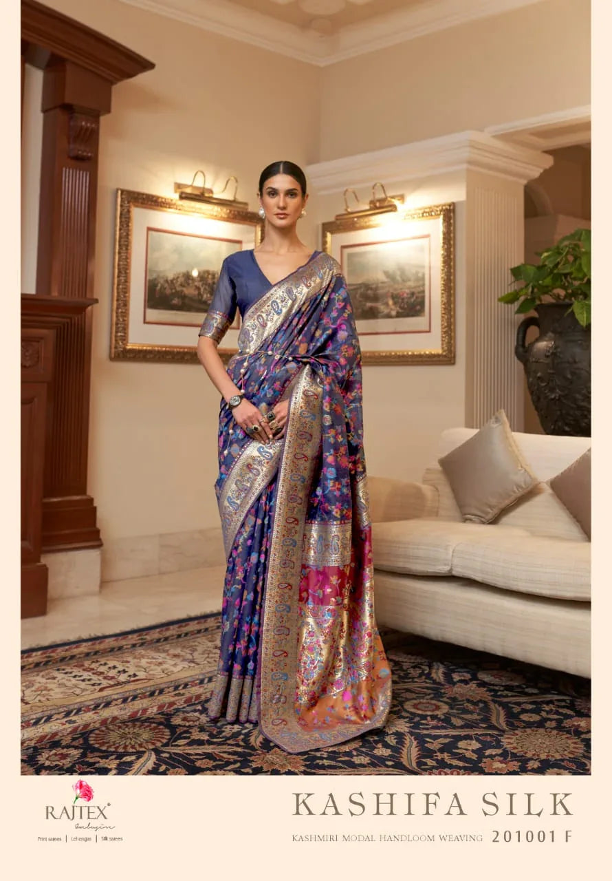 RajTex Kashifa Pure Kashmiri Modal Weaving Saree Anant Tex Exports Private Limited