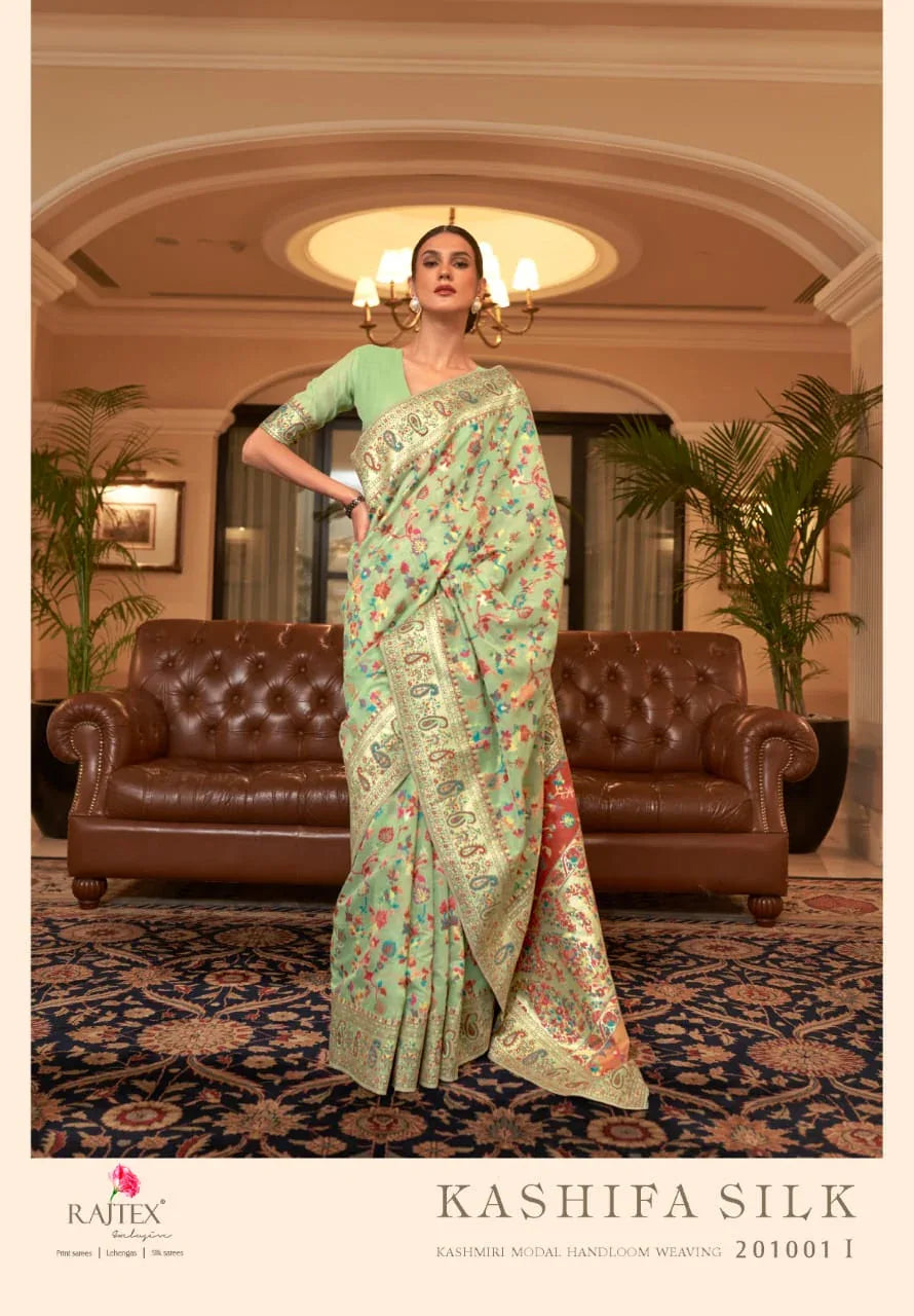 RajTex Kashifa Pure Kashmiri Modal Weaving Saree Anant Tex Exports Private Limited