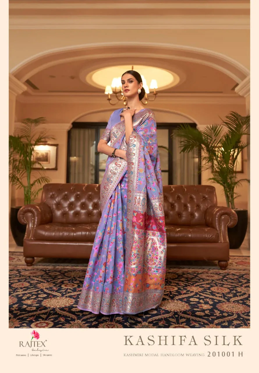 RajTex Kashifa Pure Kashmiri Modal Weaving Saree Anant Tex Exports Private Limited