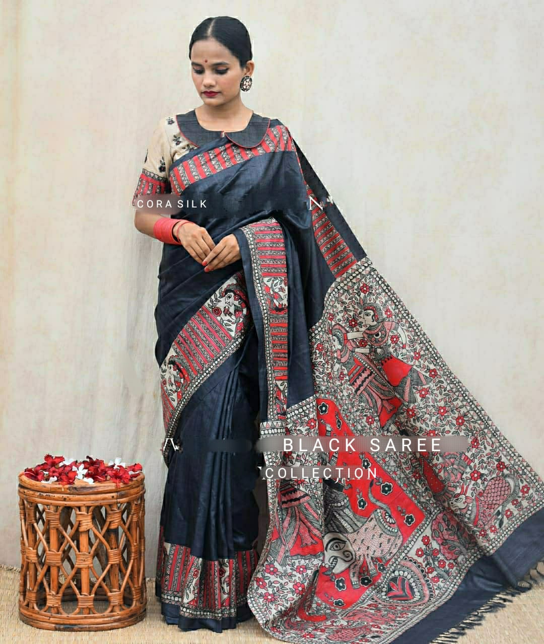 Party Wear Kalamkari Satin Silk Saree Anant Tex Exports Private Limited