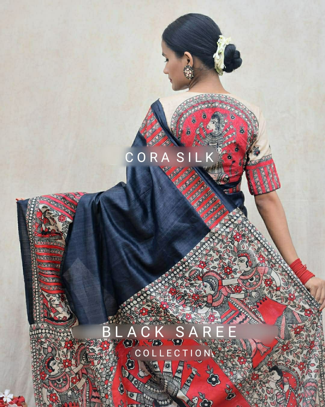 Party Wear Kalamkari Satin Silk Saree Anant Tex Exports Private Limited