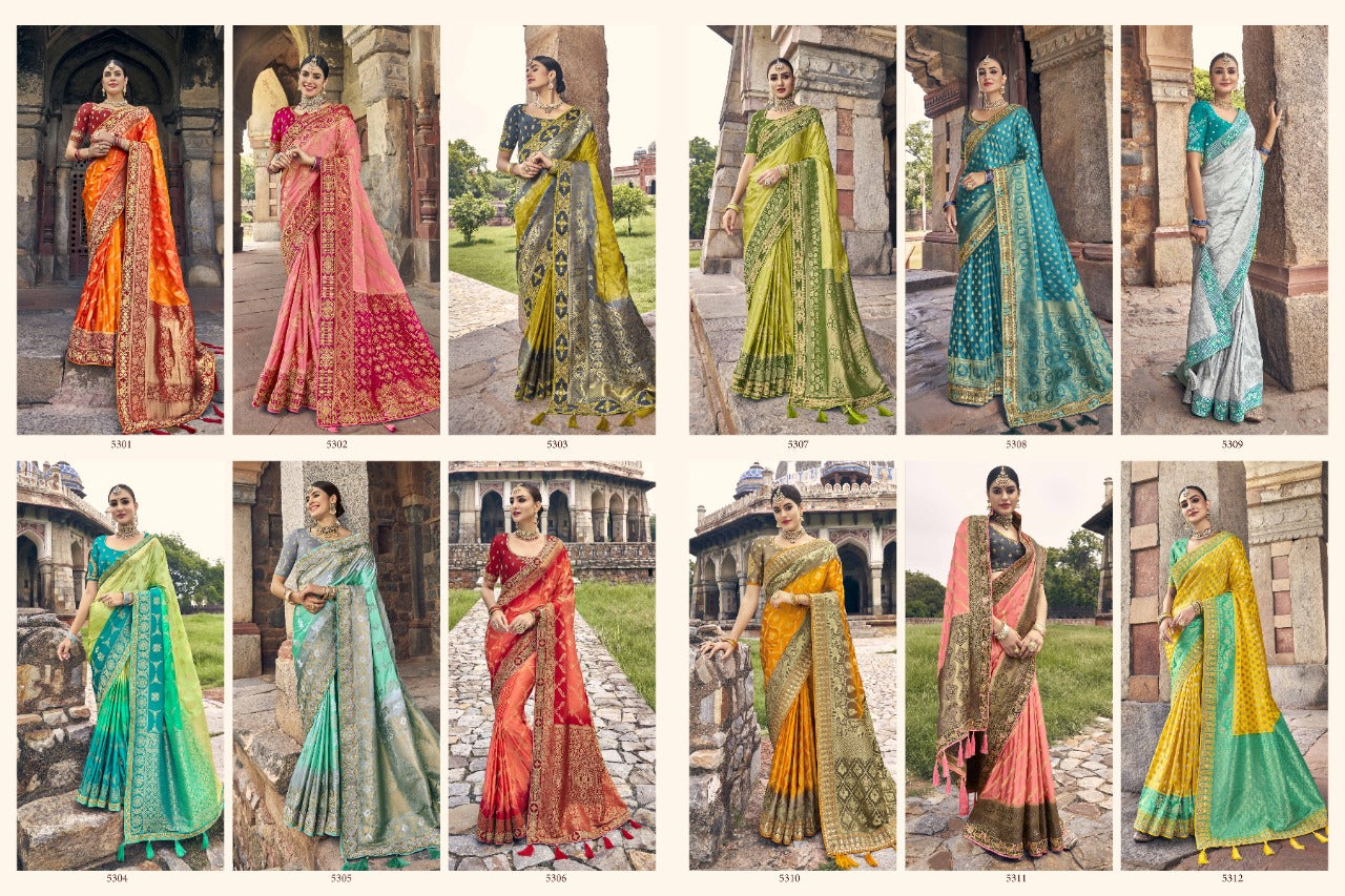 Tathastu 5301 To 5312 Series BY Tathastu Designer Silk sarees Anant Tex Exports Private Limited