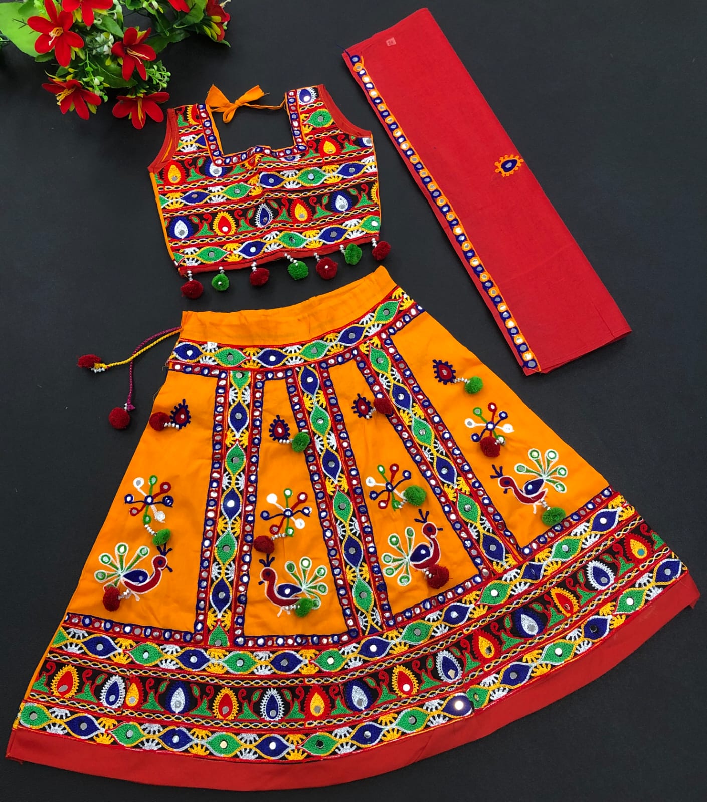 Yellow Lehenga Lehenga Below 300 Flipkart Navratri Kids Cotton