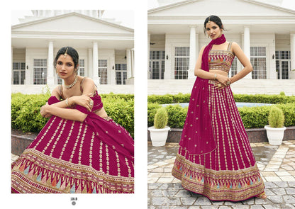 DESIGNER FANCY WEDDING PARTY WEAR BLACK BOLLYWOOD LEHENGA CHOLI IN GEORGETTE SM RIMZIM 136 A,B,C Anant Tex Exports Private Limited