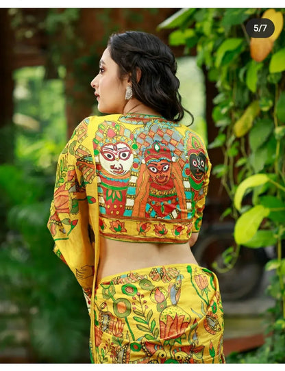 Party Wear Kalamkari Digital Print Saree Anant Tex Exports Private Limited