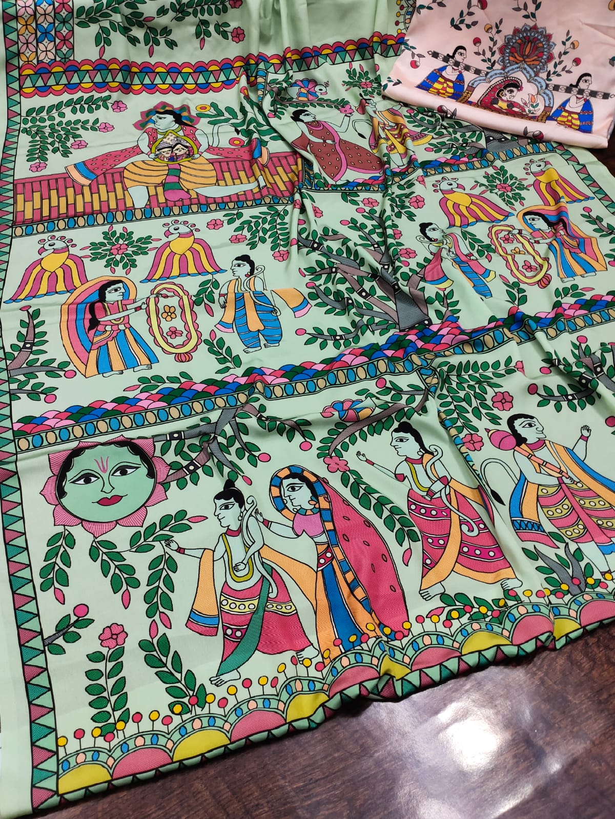 Party Wear Kalamkari Digital Print Saree Anant Tex Exports Private Limited