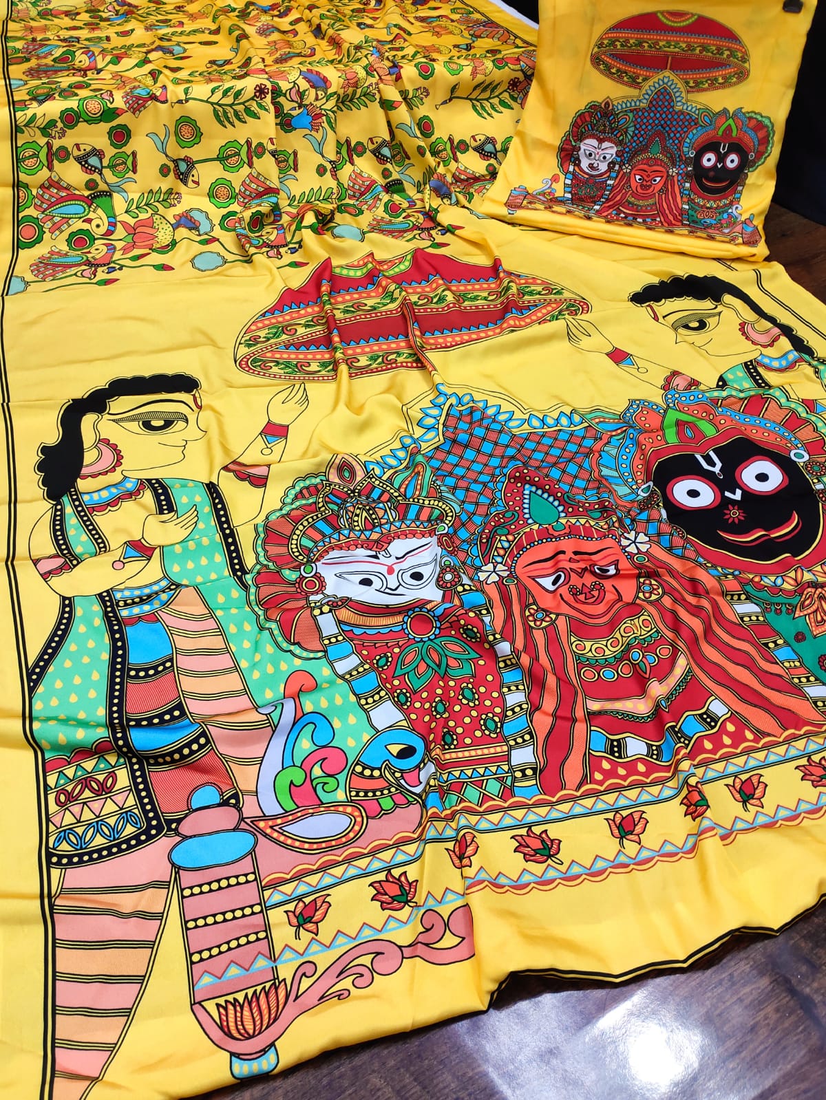 Party Wear Kalamkari Digital Print Saree Anant Tex Exports Private Limited