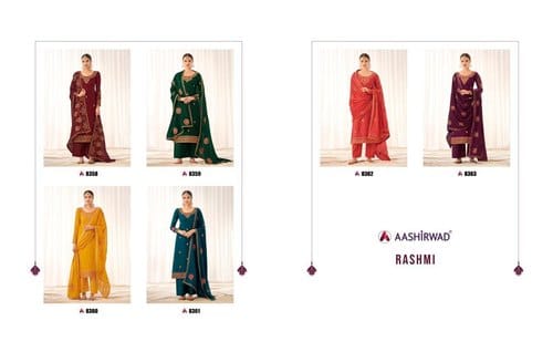 Aashirwad Rashmi 8358 To 8363 Series Anant Tex Exports Private Limited