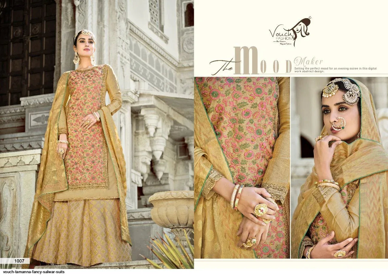 Vouch Tamanna 1001-1007 Series Salwar Kameez With Heavy Look and Beautifull Embroidered Designer Full Stitched Suite 