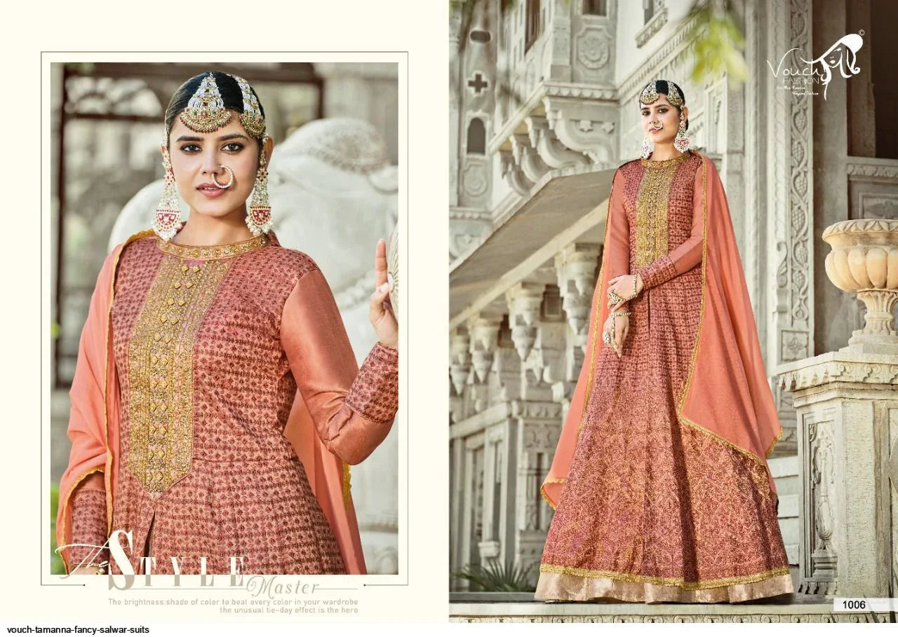Vouch Tamanna 1001-1007 Series Salwar Kameez With Heavy Look and Beautifull Embroidered Designer Full Stitched Suite 