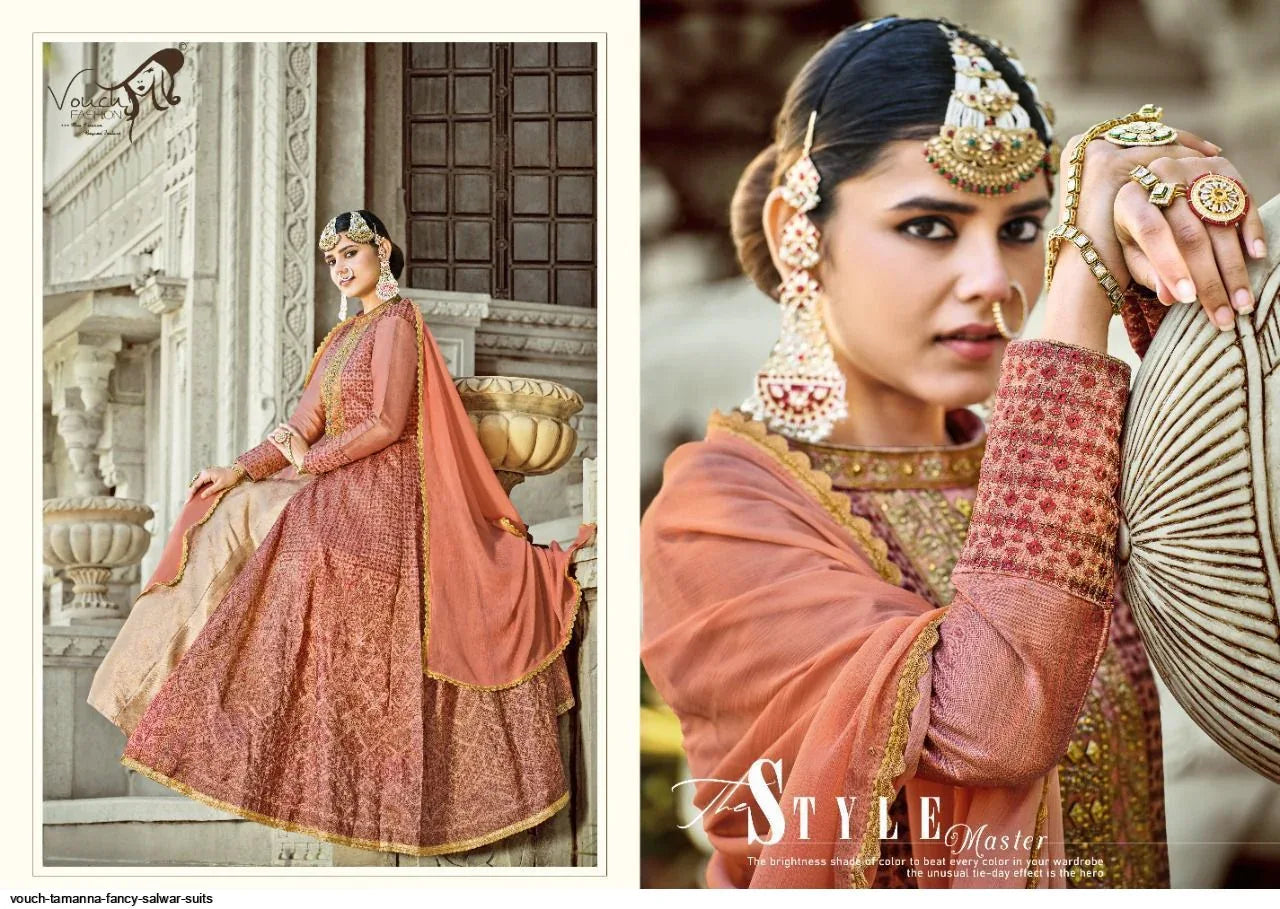 Vouch Tamanna 1001-1007 Series Salwar Kameez With Heavy Look and Beautifull Embroidered Designer Full Stitched Suite 