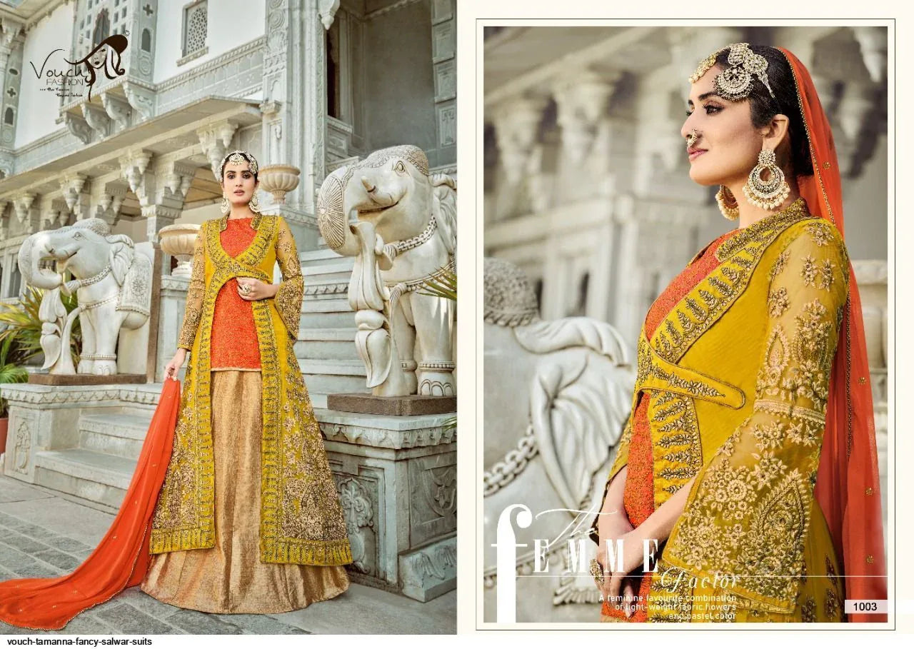 Vouch Tamanna 1001-1007 Series Salwar Kameez With Heavy Look and Beautifull Embroidered Designer Full Stitched Suite 