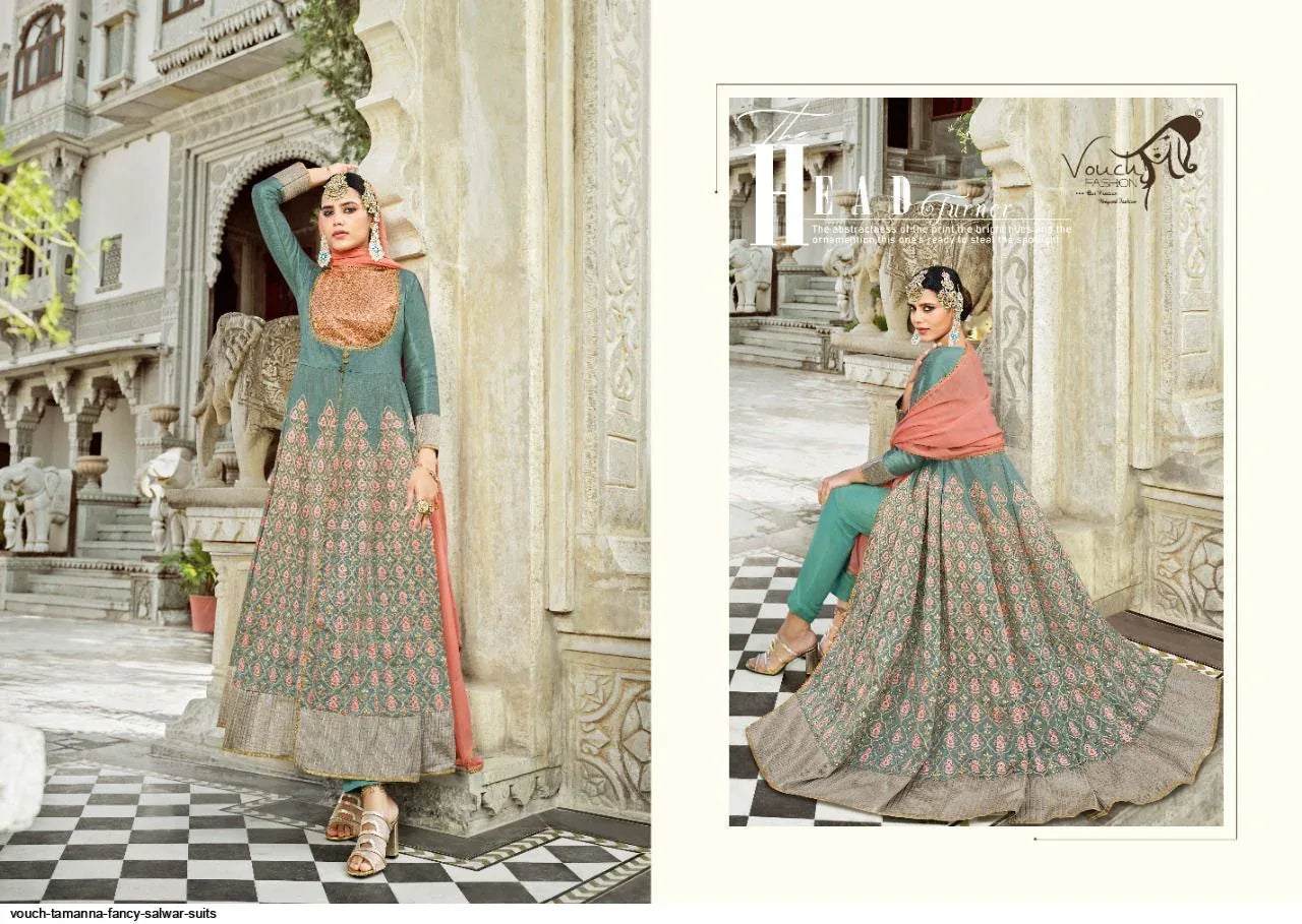 Vouch Tamanna 1001-1007 Series Salwar Kameez With Heavy Look and Beautifull Embroidered Designer Full Stitched Suite 
