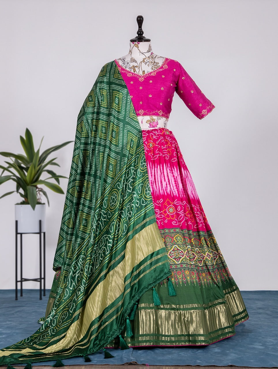 Navratri Pure Gaji Silk Lehenga Anant Tex Exports Private Limited