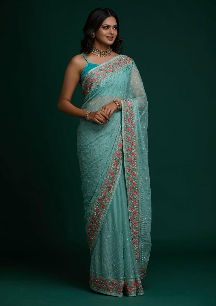 Rasmalai Pure Georgette Silk Saree Anant Tex Exports Private Limited