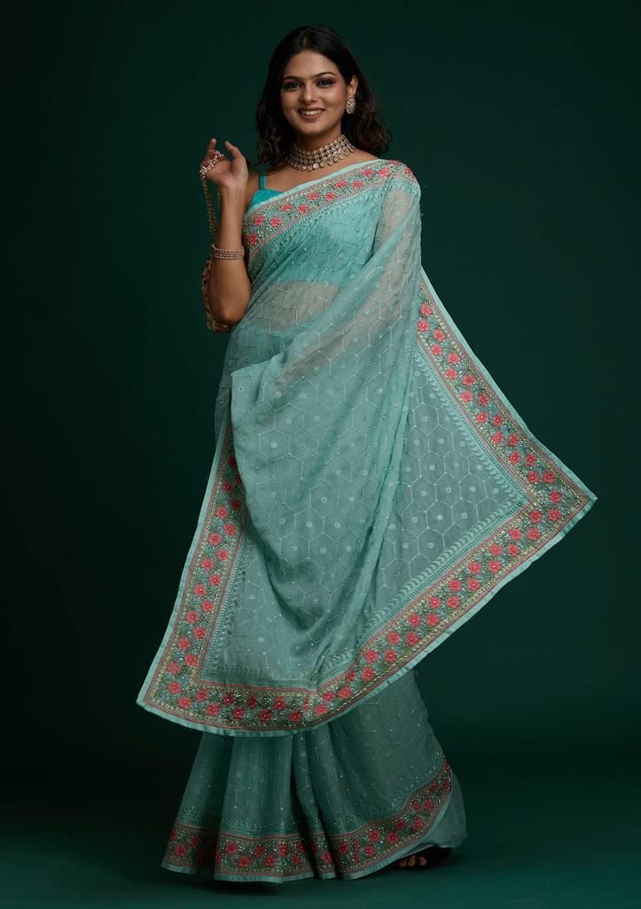 Rasmalai Pure Georgette Silk Saree Anant Tex Exports Private Limited