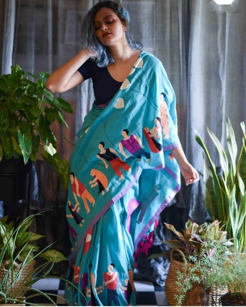 Pure Linen saree Anant Tex Exports Private Limited