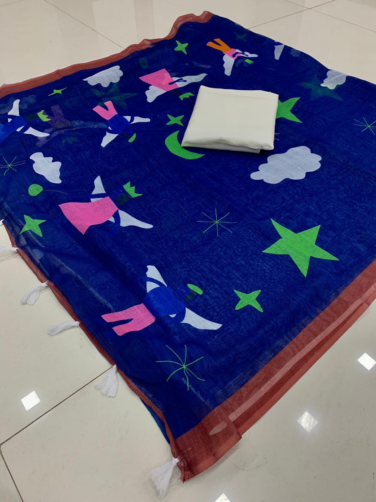 Pure Linen saree Anant Tex Exports Private Limited