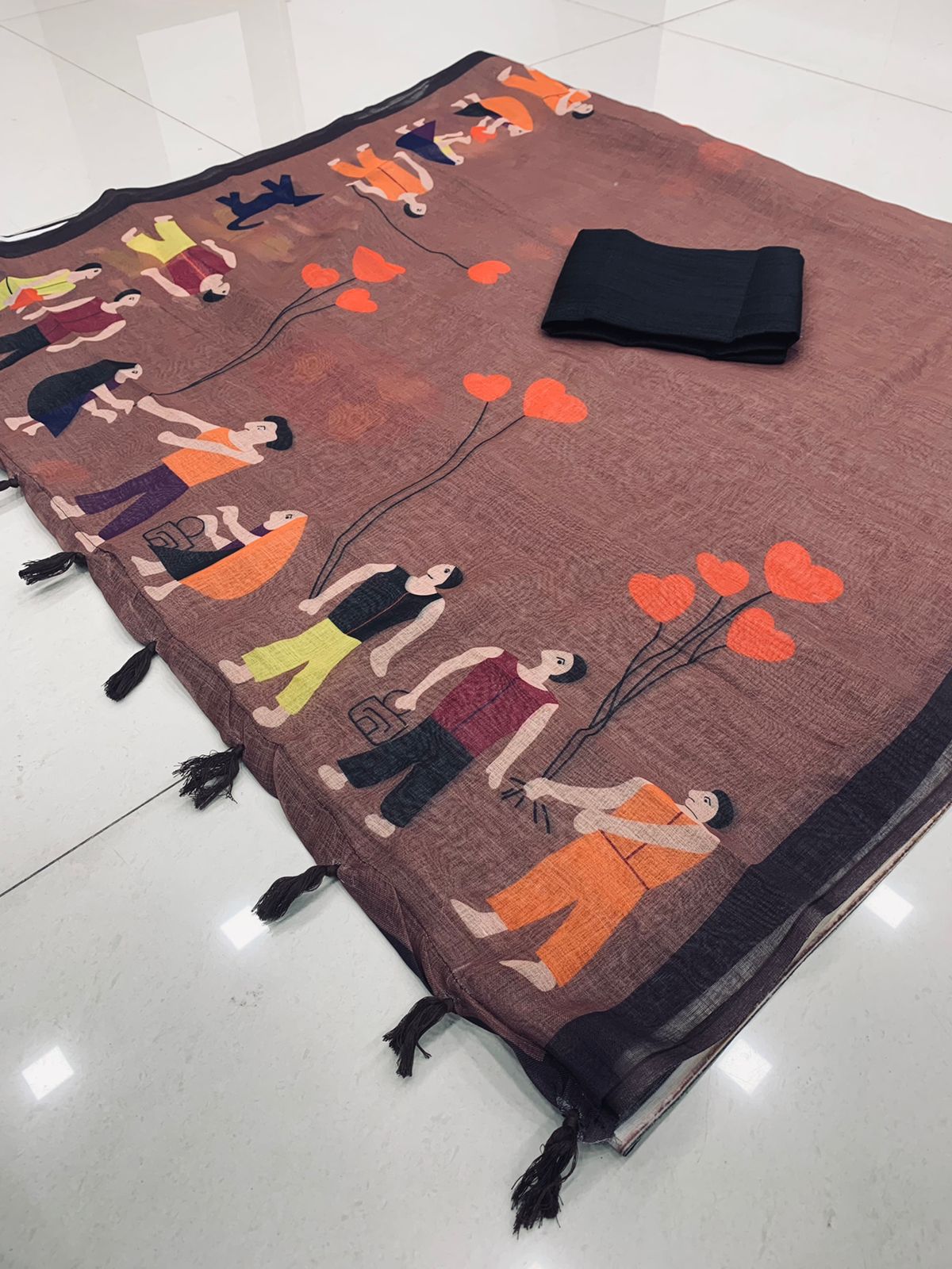 Pure Linen saree Anant Tex Exports Private Limited