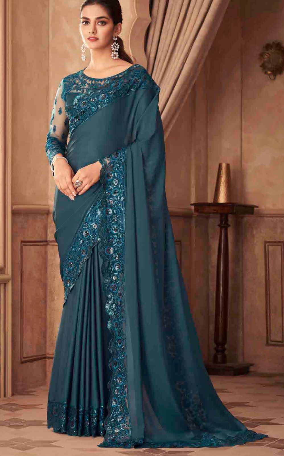 Sandal wood silk Designer Wedding Fancy Sarees Designer 27-35 Anant Tex Exports Private Limited