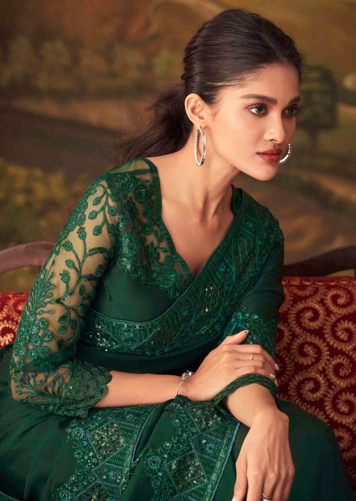 Sandal wood silk Designer Wedding Fancy Sarees Designer 27-35 Anant Tex Exports Private Limited