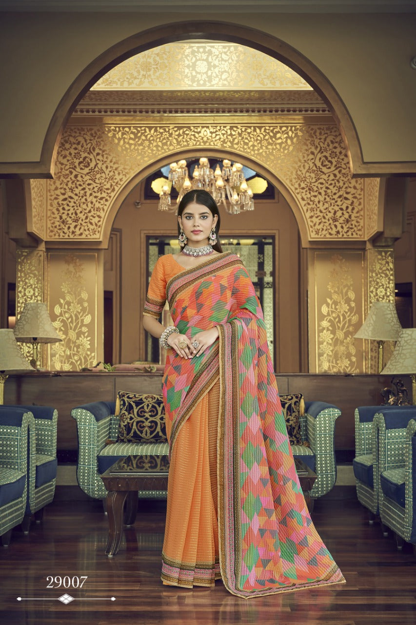 IMPERIAL VOL-7 BY ARYA DESIGNS GEORGETTE UNSTICHED SAREES Anant Tex Exports Private Limited