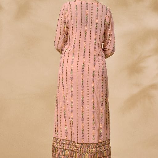 ARYA DESIGNS VOLUME 40 GEORGETTE KURTI WITH BOTTOM AND JACKET Anant Tex Exports Private Limited