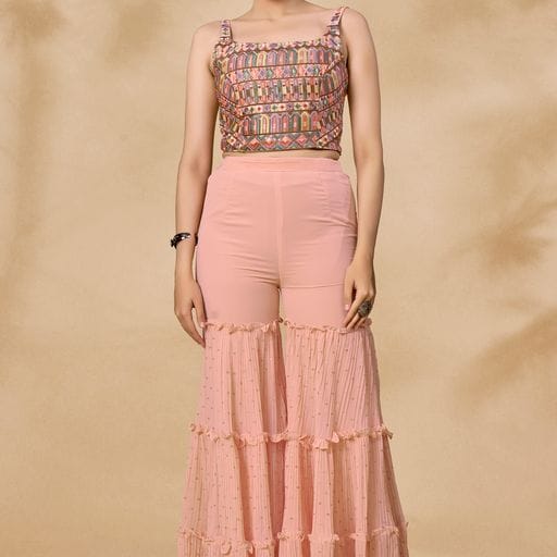 ARYA DESIGNS VOLUME 40 GEORGETTE KURTI WITH BOTTOM AND JACKET Anant Tex Exports Private Limited