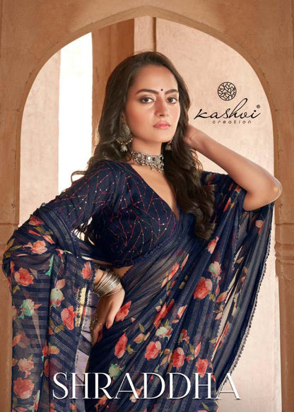 Pure Georgette Saree LT Shraddha Anant Tex Exports Private Limited