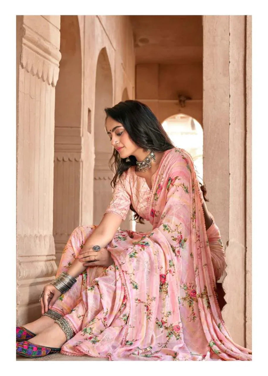 Pure Georgette Saree LT Shraddha Anant Tex Exports Private Limited
