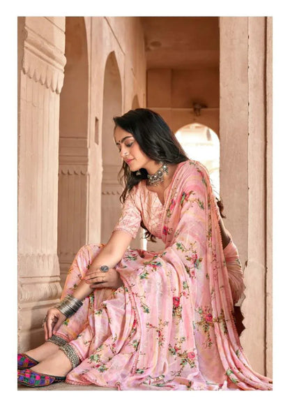 Pure Georgette Saree LT Shraddha Anant Tex Exports Private Limited